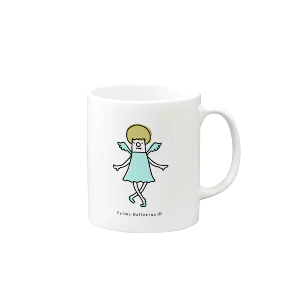 TakeLoop_goodsのPrima Ballerina Mug :right side of the handle