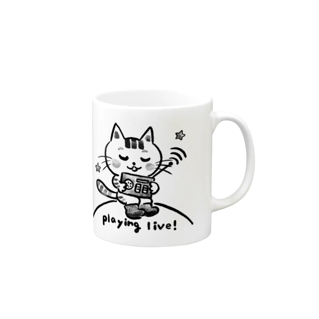 にゃんぴーの味のりにゃんぴー Mug :right side of the handle