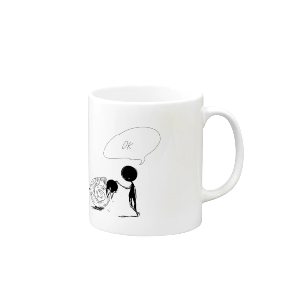 kyura-goteの傍に居る Mug :right side of the handle