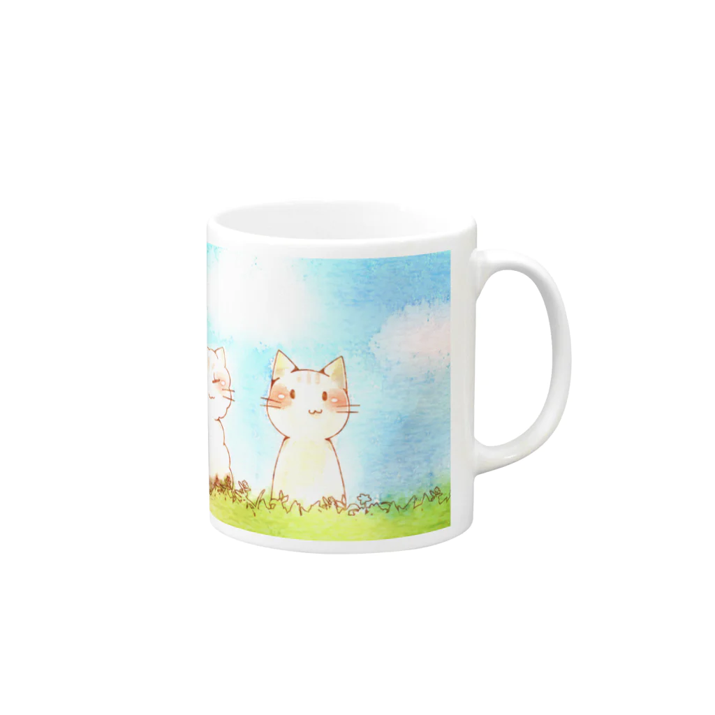 こくもつこやのおそと Mug :right side of the handle