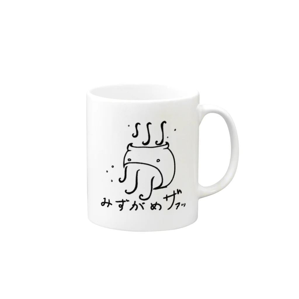 にゃんこの卵屋さんのみずがめザ Mug :right side of the handle