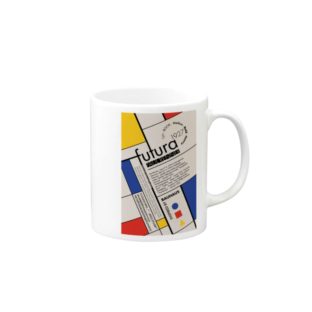 No.30_DesignWorks typographyのFutura Typography Design  Mug :right side of the handle