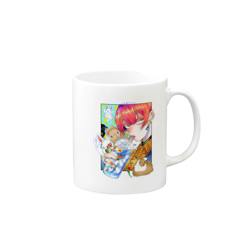 NEGATIVE，のRabbit_G Mug :right side of the handle