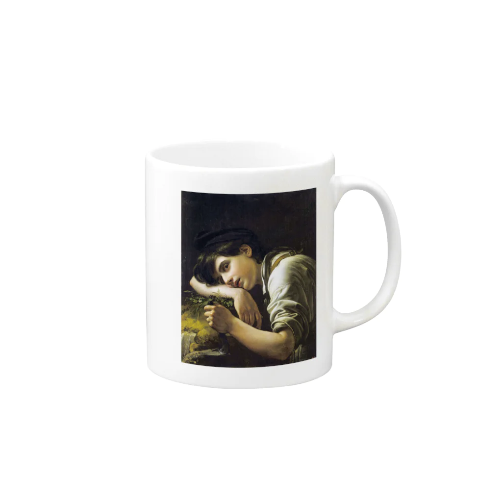 X-Artのオレスト・キプレンスキー / 若い庭師 Young Gardener, (1817) Mug :right side of the handle