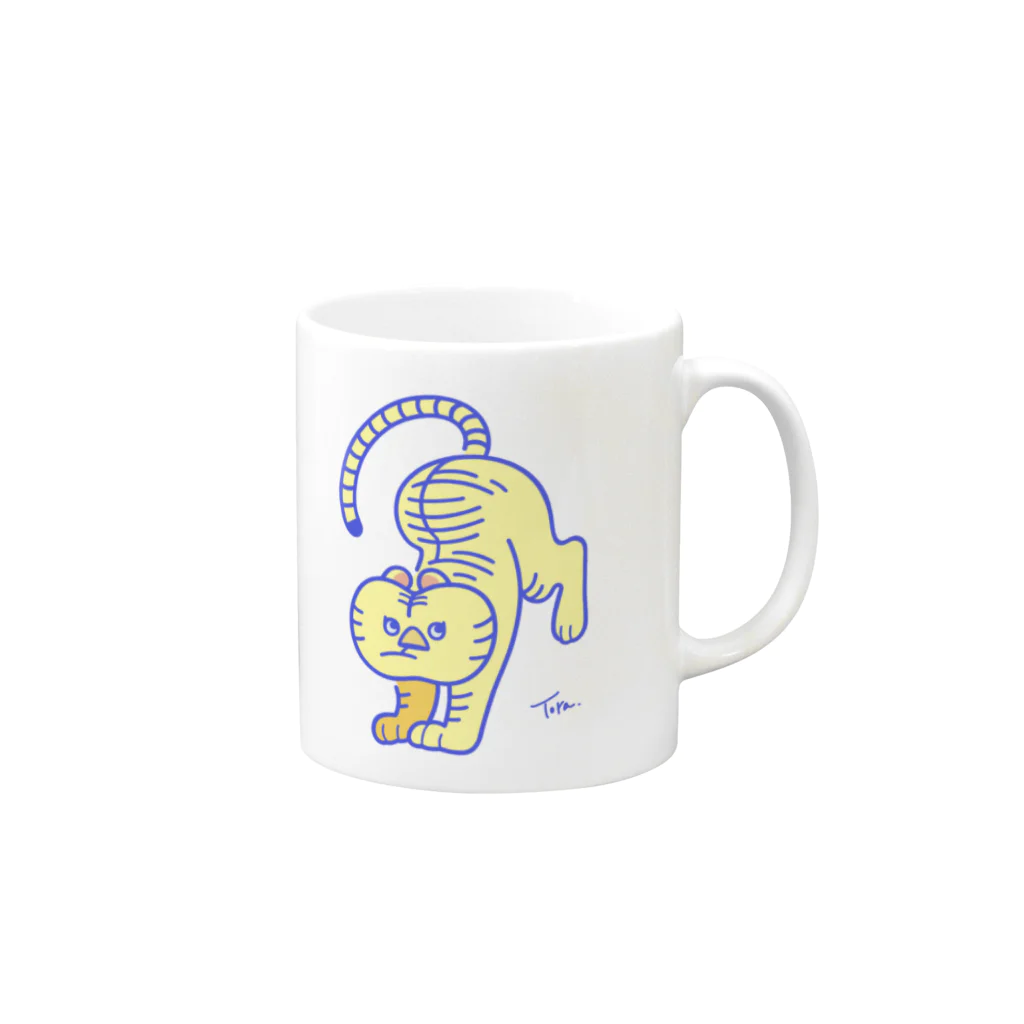 38　サンパチのとら　カラーB Mug :right side of the handle