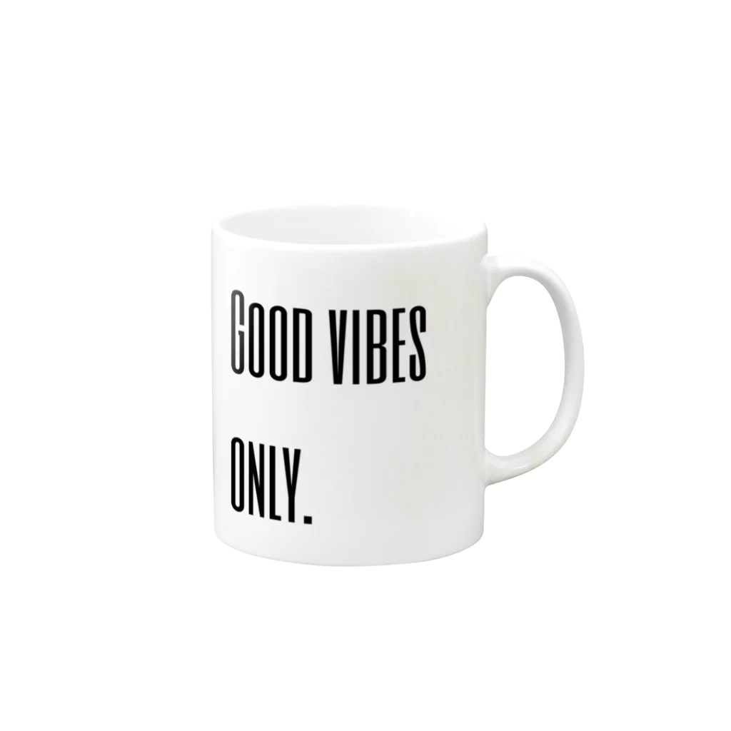 はちおちま！のGood vibes only. Mug :right side of the handle