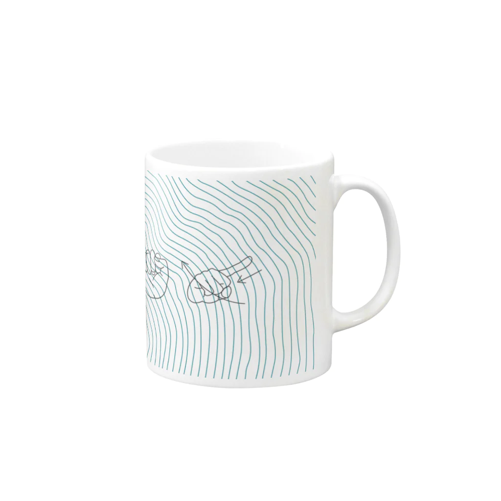 三重殺マネージャのお店（3out-manager）の富士山 Mug :right side of the handle