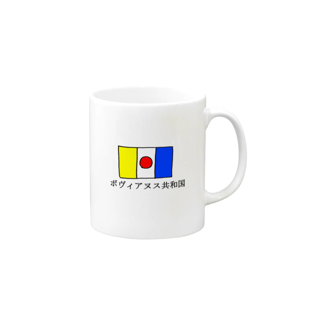 FUKUYASANの5秒で考えた架空の国シリーズ Mug :right side of the handle