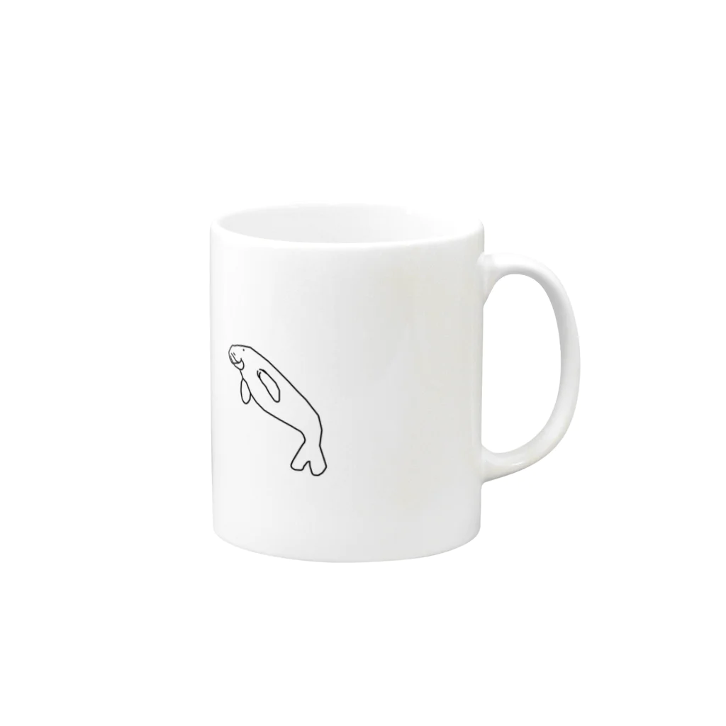 3out-firstのジュゴン Mug :right side of the handle