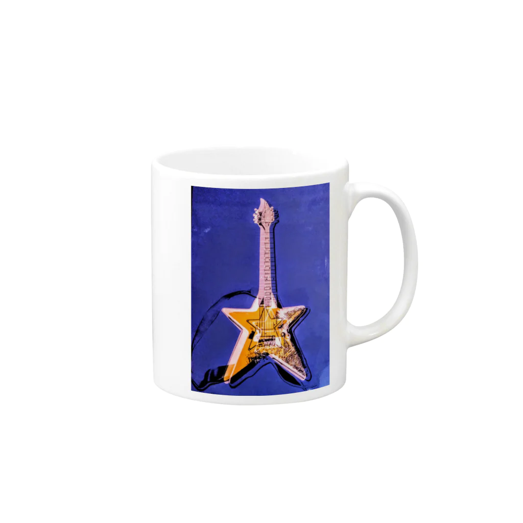 Rock★Star Guitar School 公式Goodsのアンディ・星ギター・ウォーホール Mug :right side of the handle