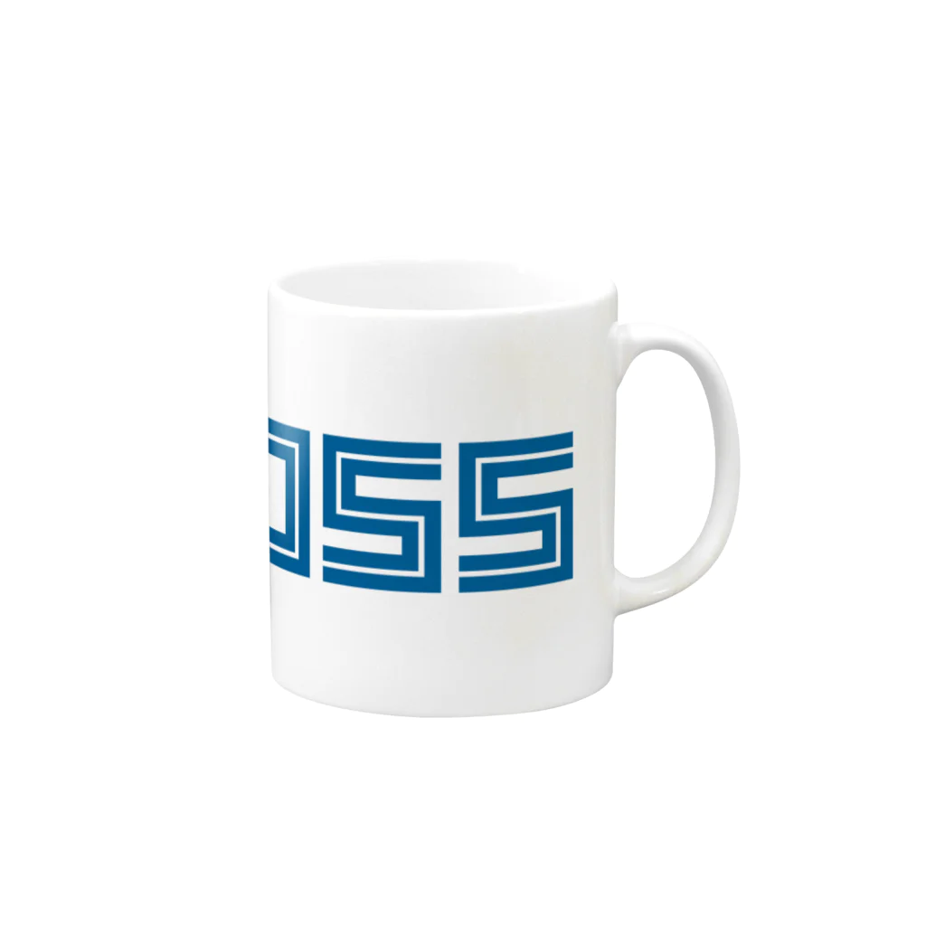 【何字ゃ文字屋】の「BIG BOSS」新ロゴ フォント Mug :right side of the handle