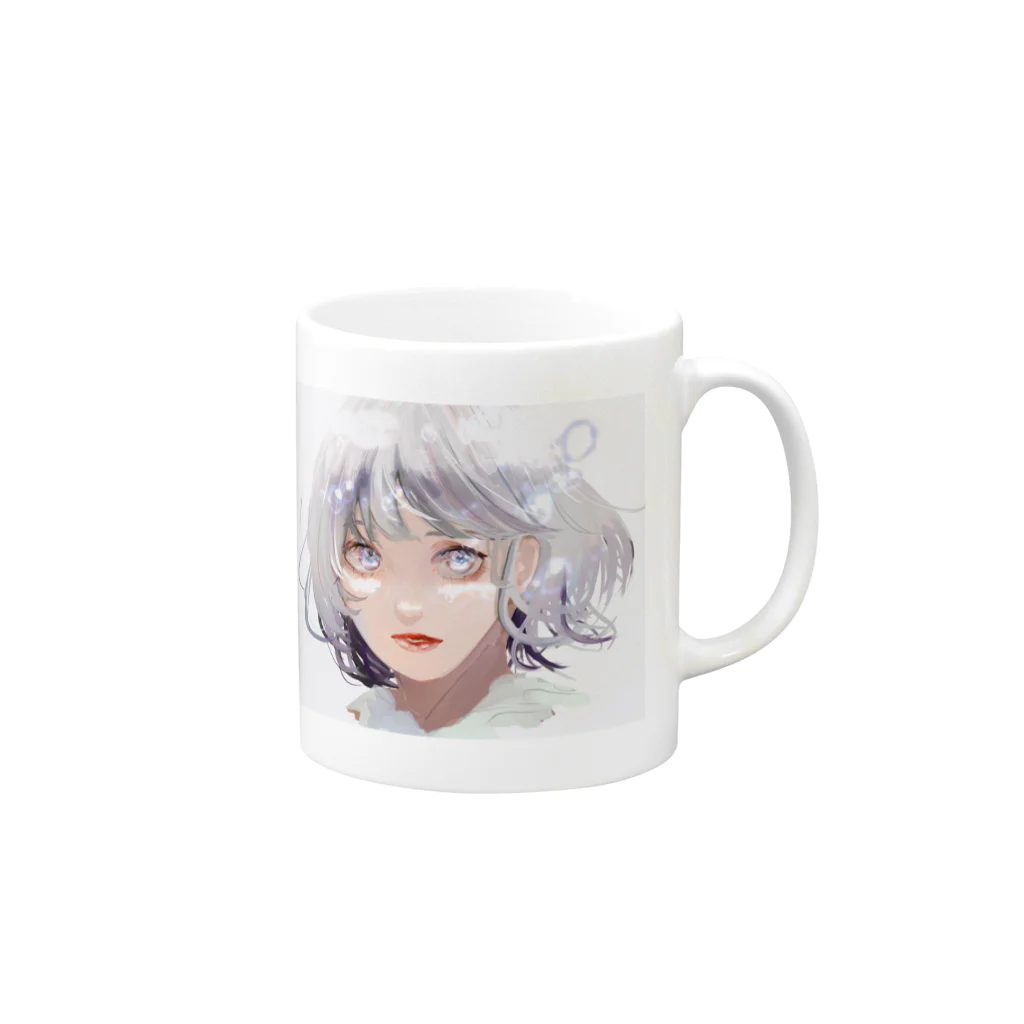 どら＊Illustの雪の国の Mug :right side of the handle