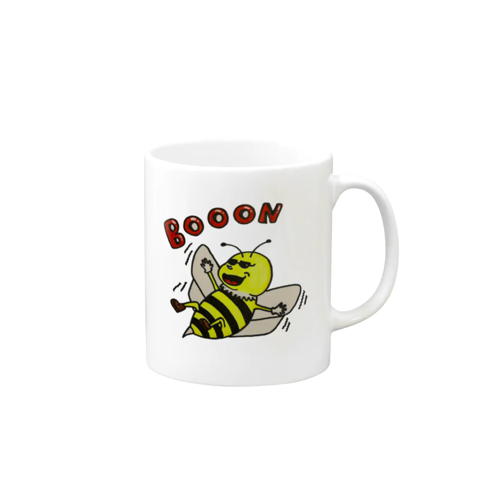 BOB's SHOPの空飛ぶハチ Mug :right side of the handle