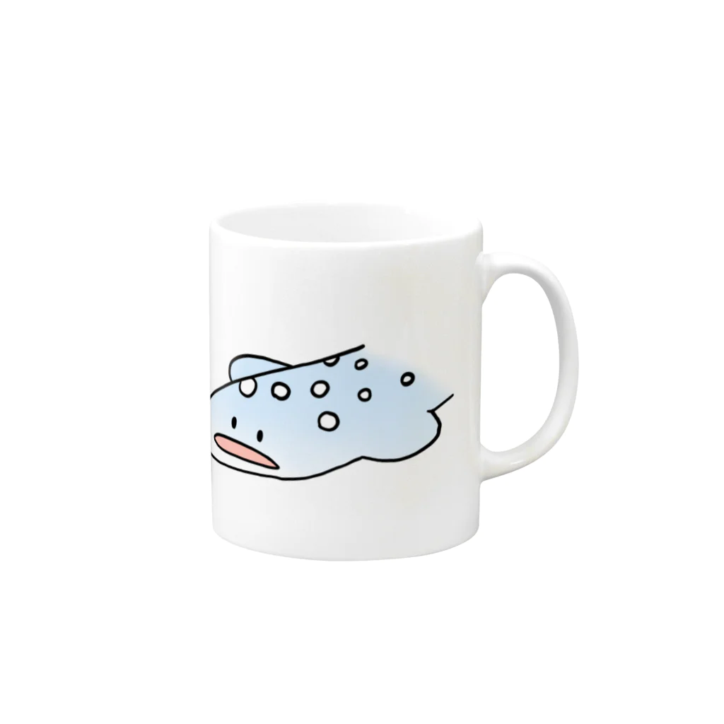 こんぺーとーのゆるゆるのジンベイザメ Mug :right side of the handle