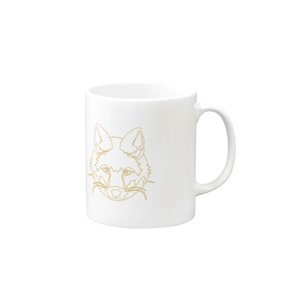 3out-firstのキツネ Mug :right side of the handle