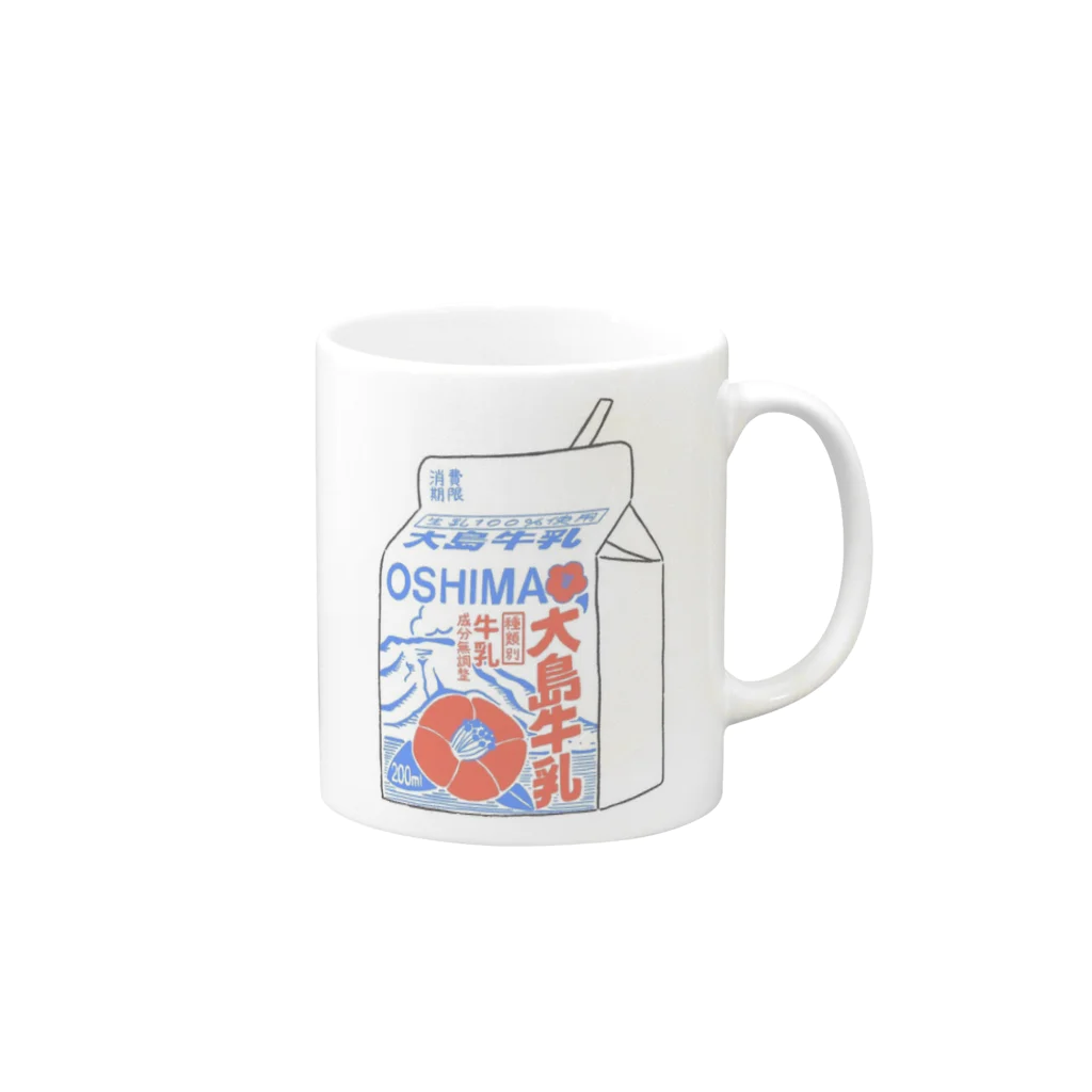 (株)大島牛乳(伊豆大島)の大島牛乳 Mug :right side of the handle