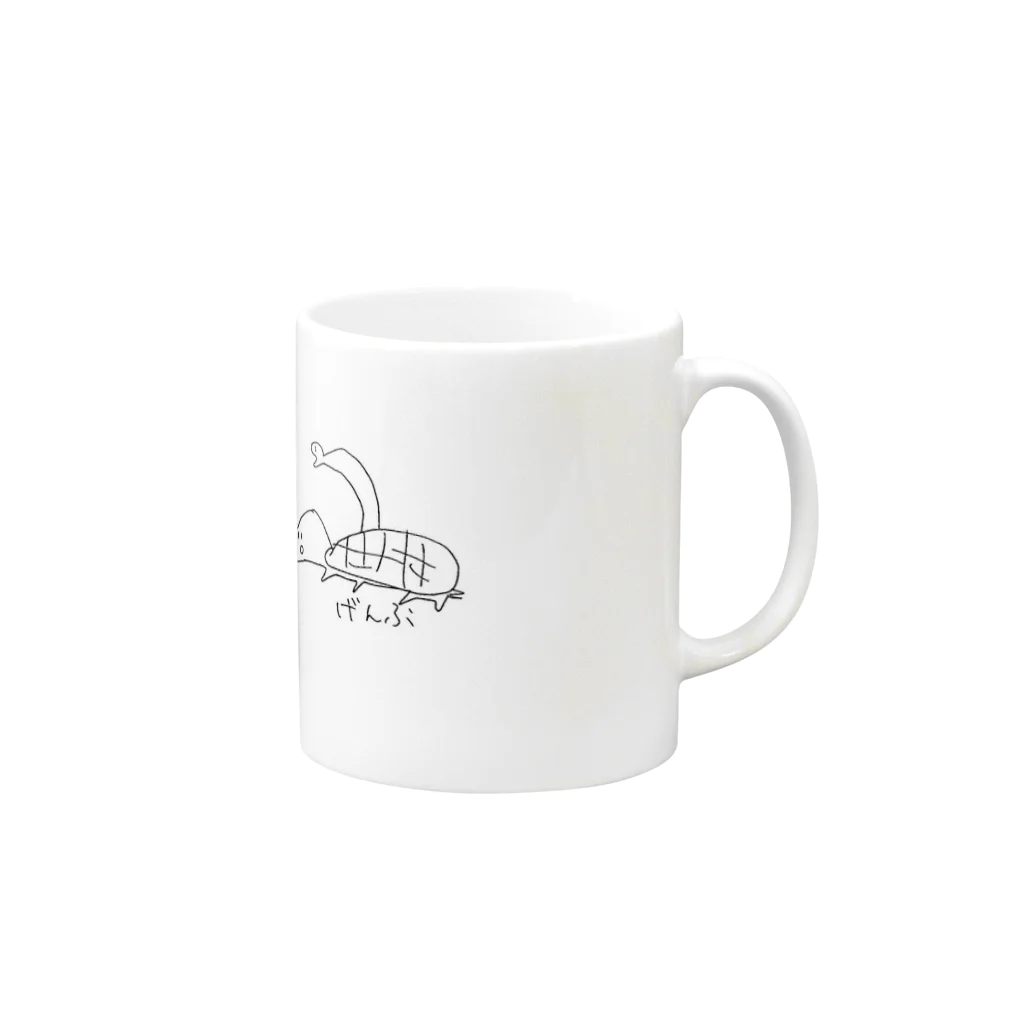 MIICHANのししんじゅう Mug :right side of the handle