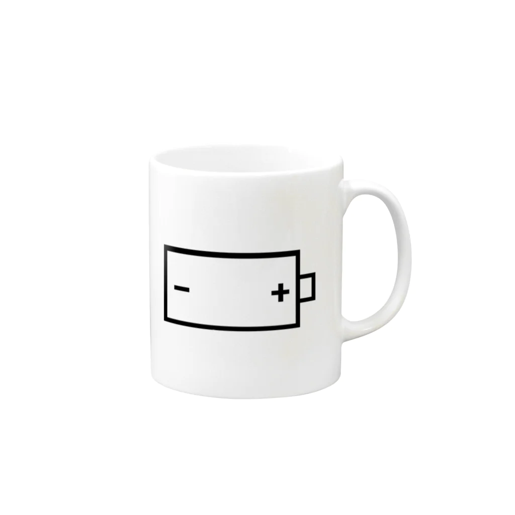   だるまの電池 Mug :right side of the handle