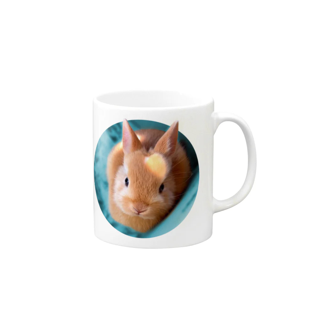 うさぎのうみちゃんねるショップのうみ 1st. day-うさぎのうみ Mug :right side of the handle