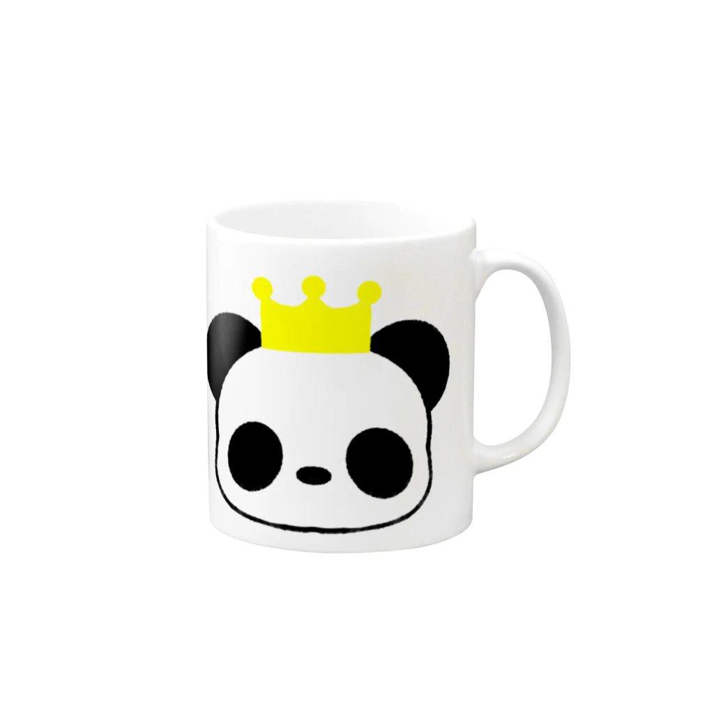 🐼☁️のぱんだのおおさま Mug :right side of the handle