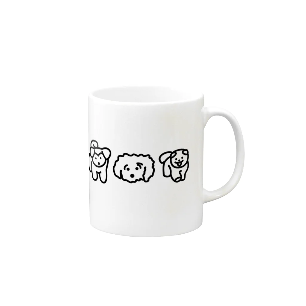 自由のいろいろいぬたち Mug :right side of the handle