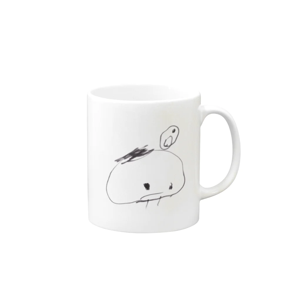 ユーマSHOPのママちゃん Mug :right side of the handle