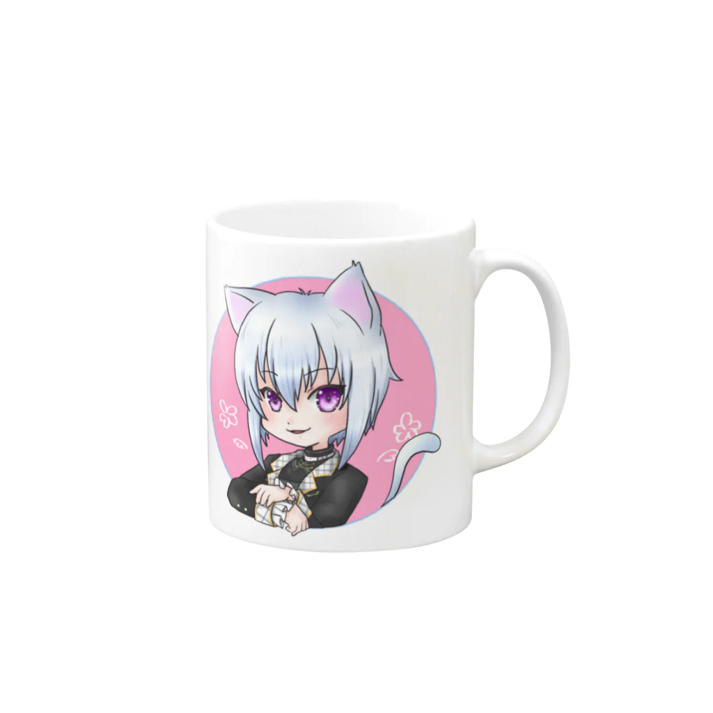 ふわっとミニのケモミミ少年 Mug :right side of the handle