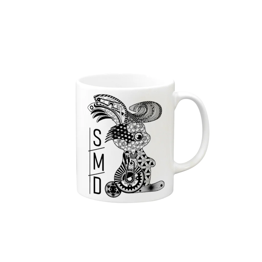 SMD Factoryのメカリーゼントうさぎ Mug :right side of the handle