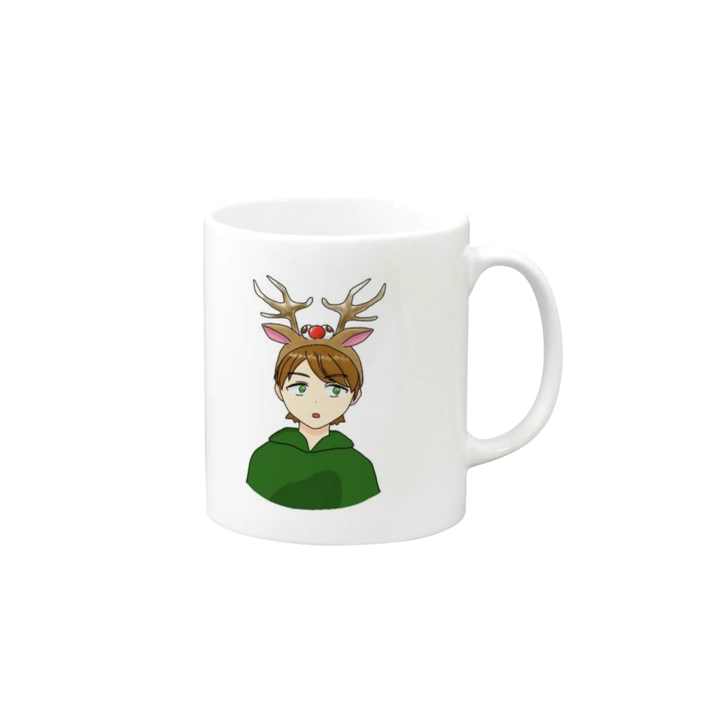 ボーダーラインのシークくん Mug :right side of the handle