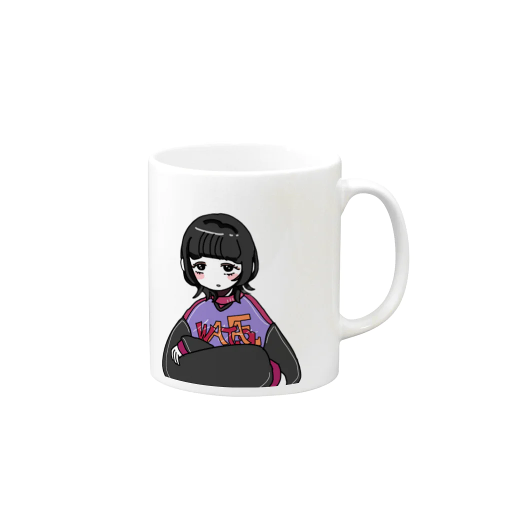 ひざの裏の店のらっぱーちゃん Mug :right side of the handle