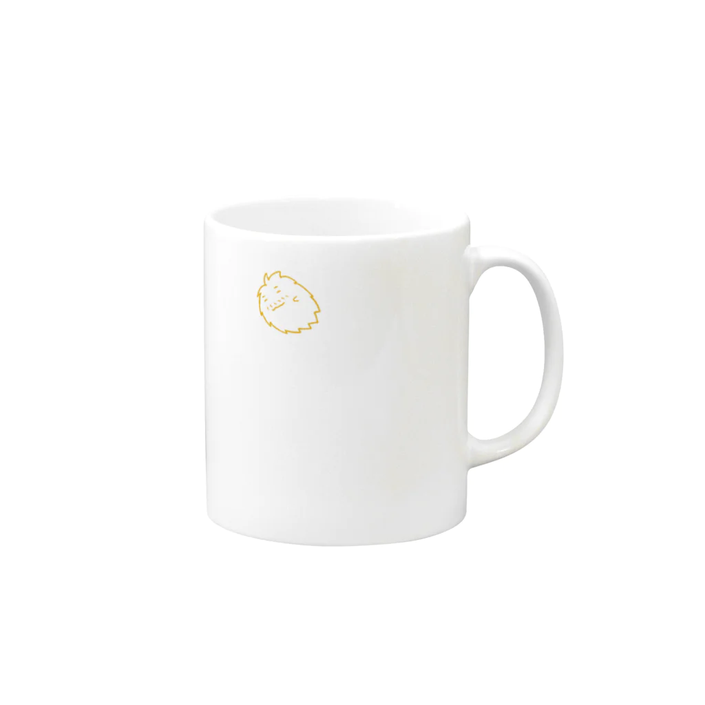 KEDAMAのけだまのどんくん Mug :right side of the handle