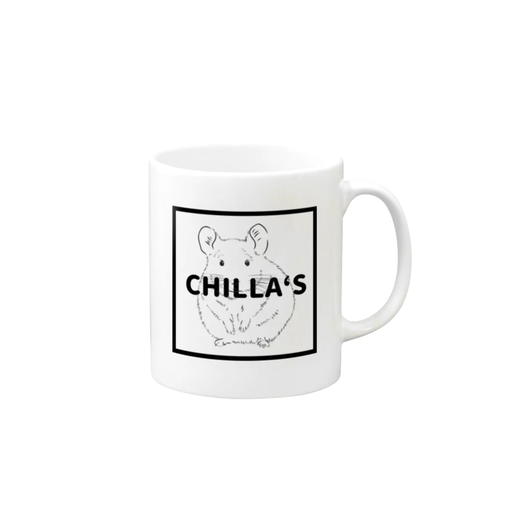 CHILLA‘Sのチンチラ マグカップの取っ手の右面