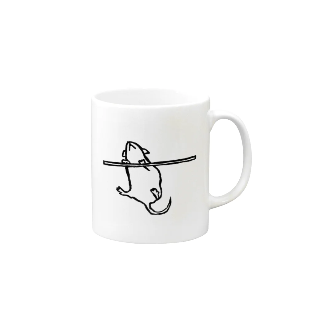 はんこや　のののよじ登るパンダマウス Mug :right side of the handle