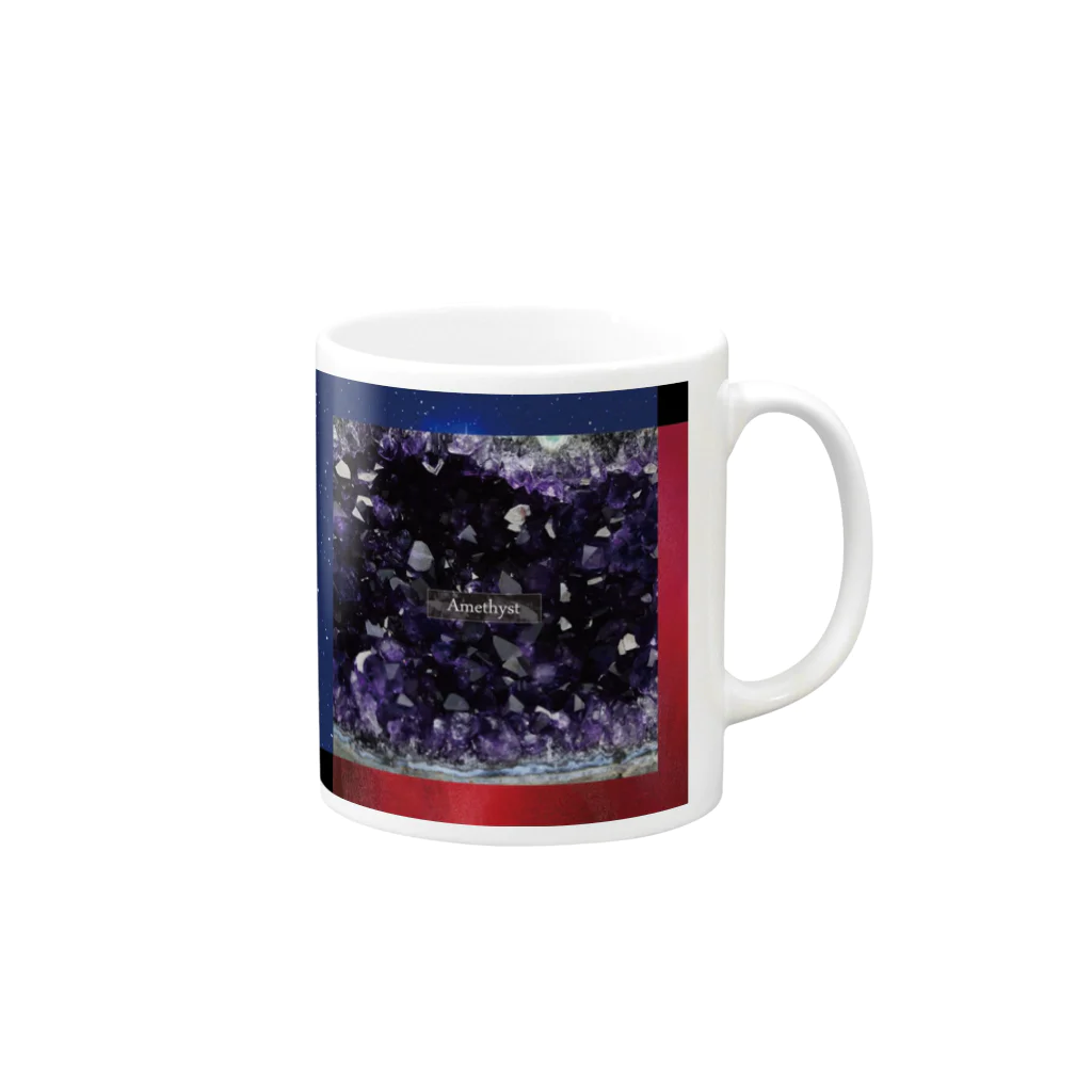 kaworu★SHOP＠SUZURIのAmethystマグ Mug :right side of the handle