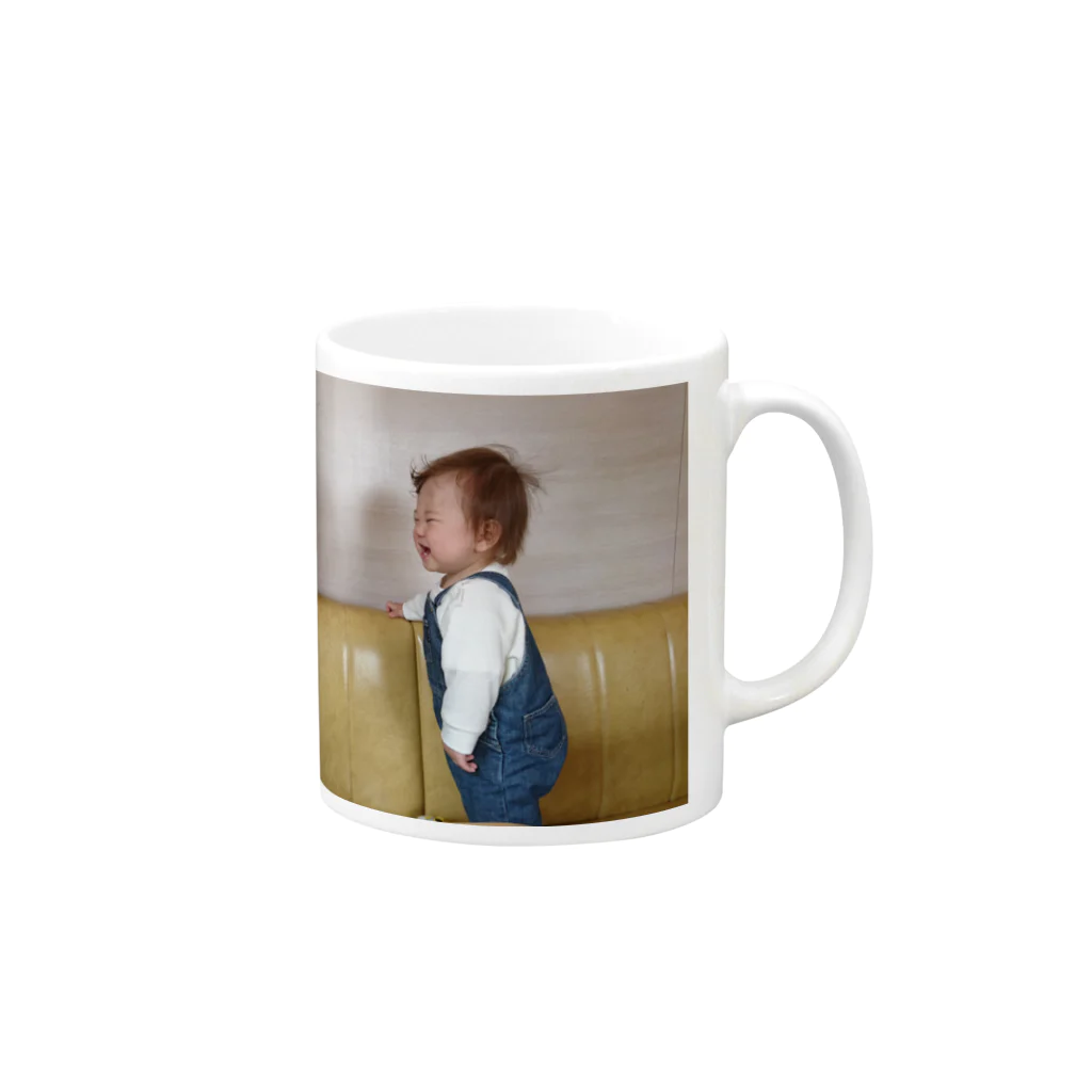 フォローはずしてのじいじ×めめた Mug :right side of the handle