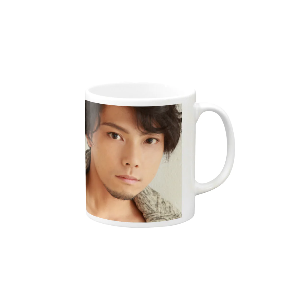 増田裕生のまっすんキャスマグカップ Mug :right side of the handle