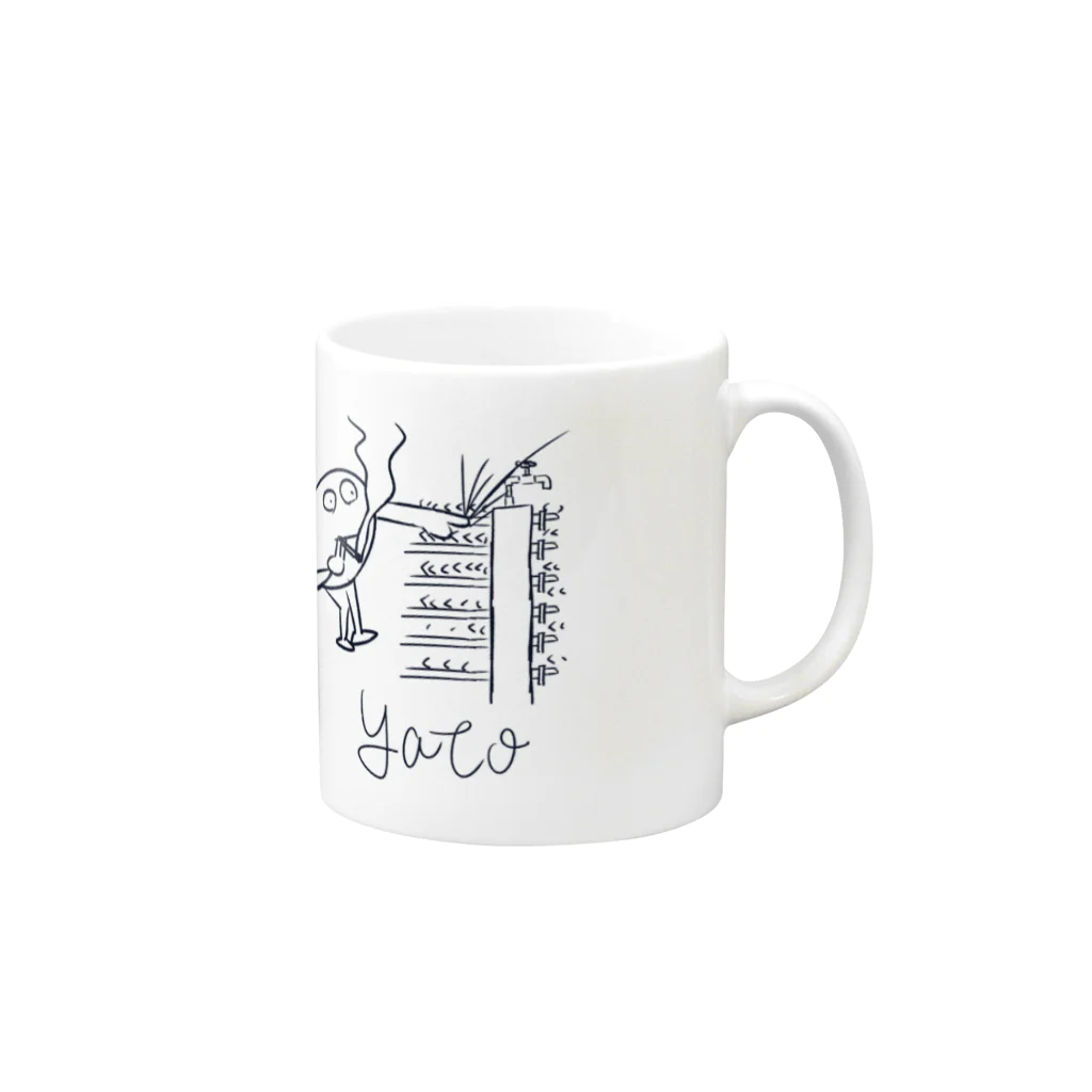 syuumaihanndoraーのyatokun冷却水修理 Mug :right side of the handle