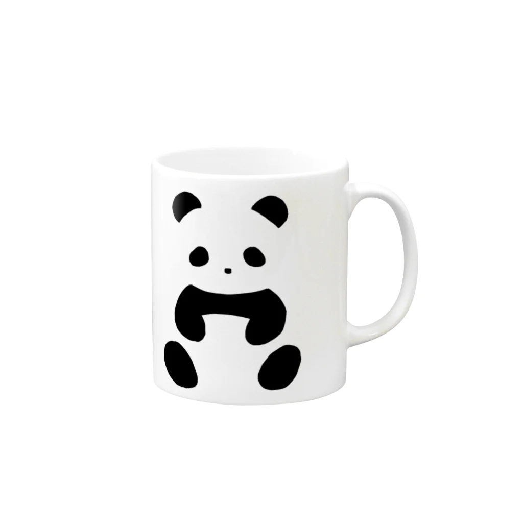 wacky mackeyのなんだかんだぱんだ　sit Mug :right side of the handle