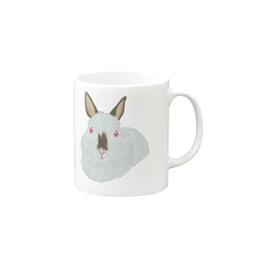 chocott_chicoのうさぎさん🐰ヒマラヤン Mug :right side of the handle