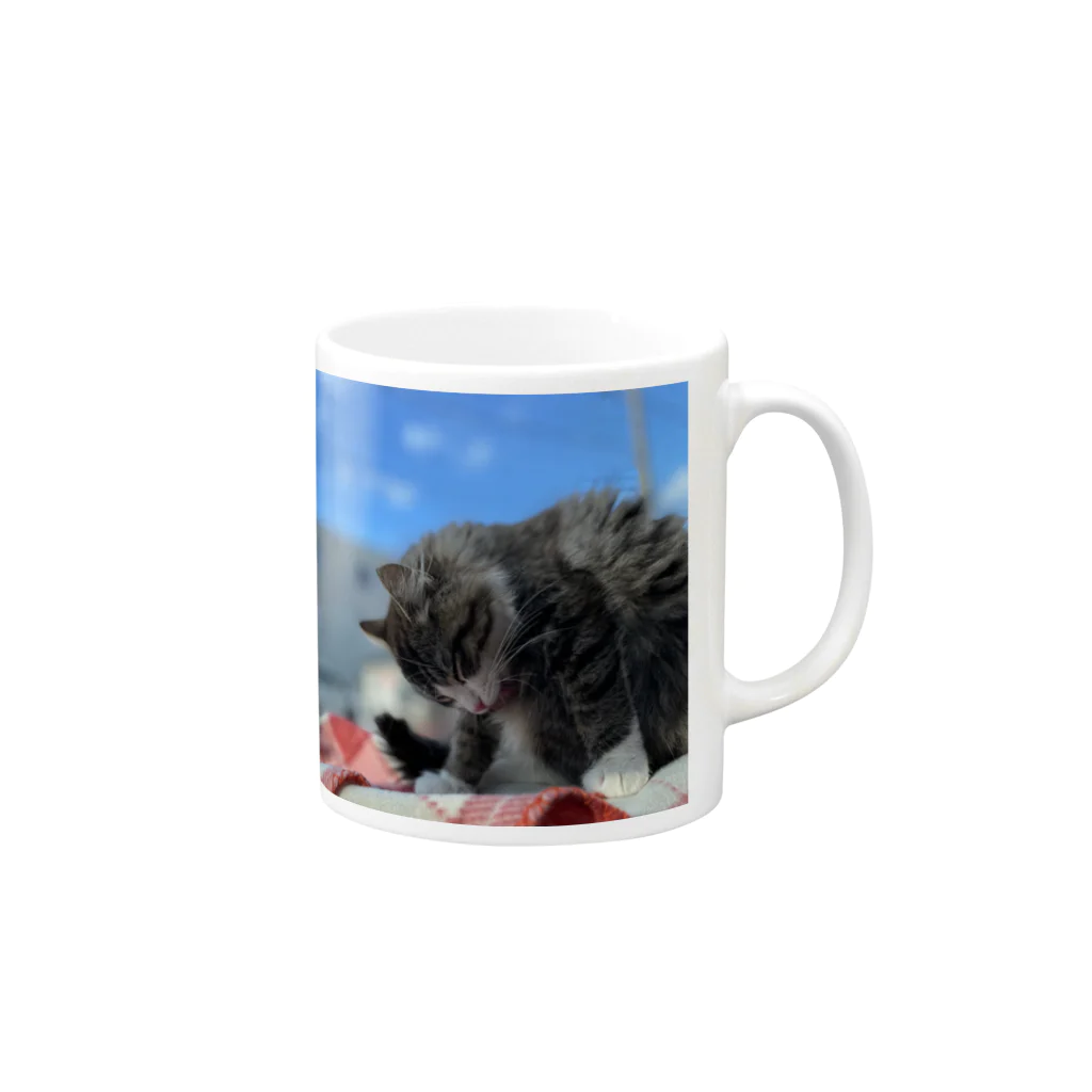 たびねこ蜜柑のたびねこ蜜柑 Mug :right side of the handle