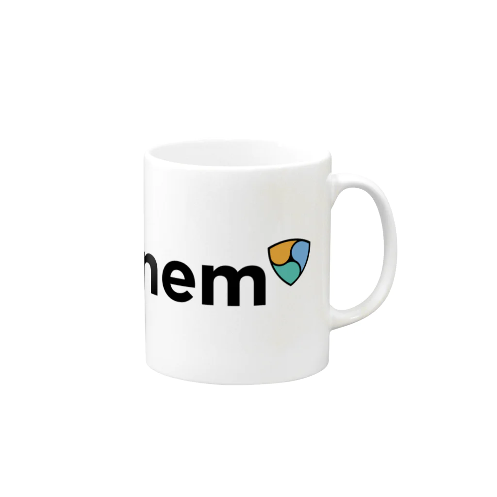 なぞQのネム（NEM）/ XEMグッズvol.3 Mug :right side of the handle