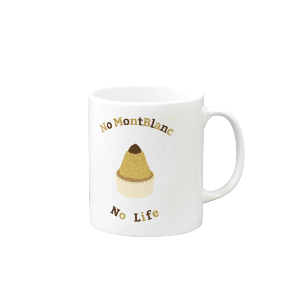 Mrs.Bean/ミセスビーンのNo MontBlanc No Life Mug :right side of the handle