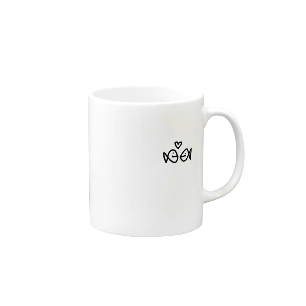 NOサカナNOライフのサカナ　カップル Mug :right side of the handle