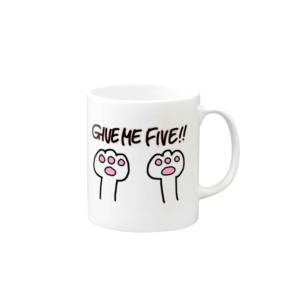 ХарукаのGive me five!!🙌 Mug :right side of the handle