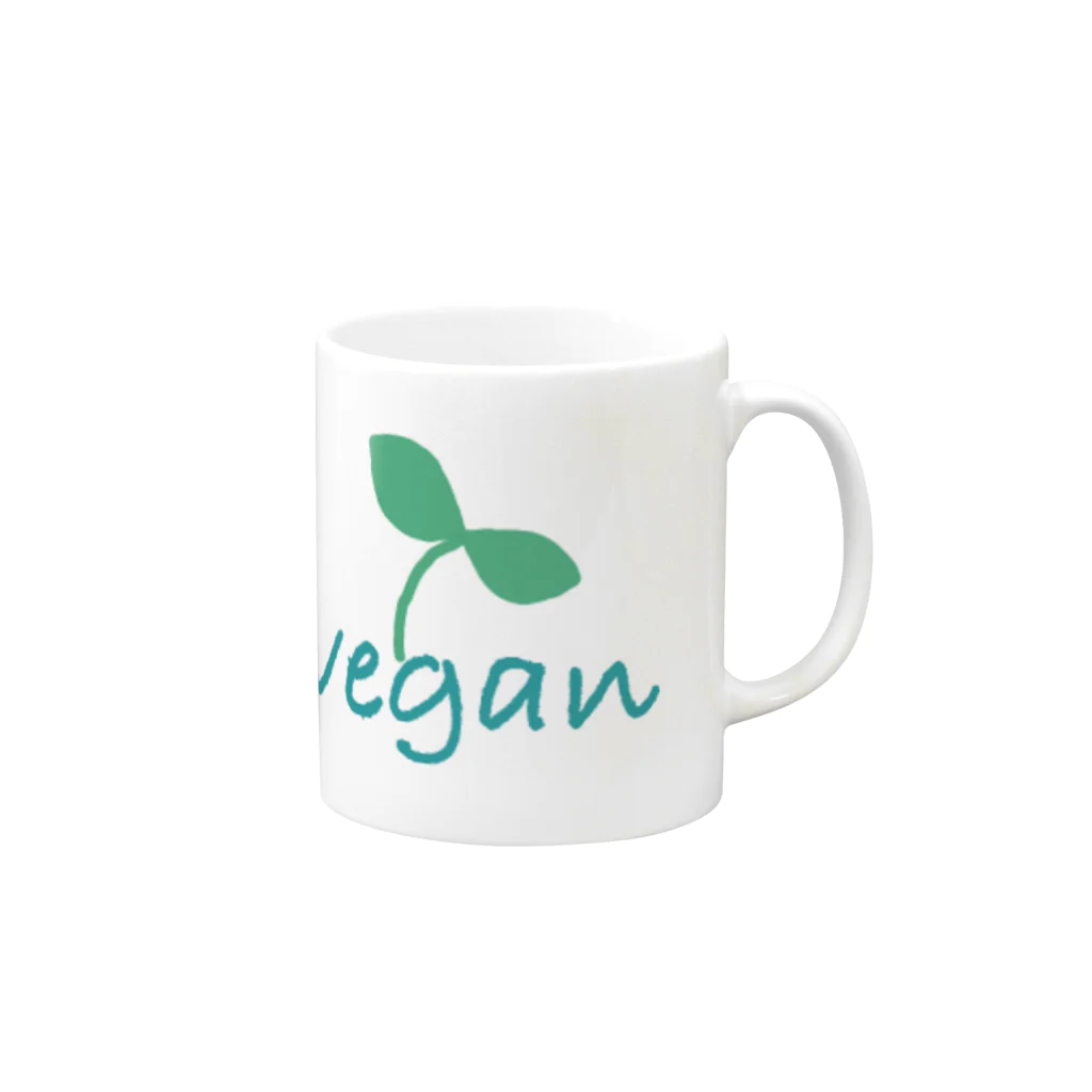 vegan-life-shopのgo vegan life Mug :right side of the handle