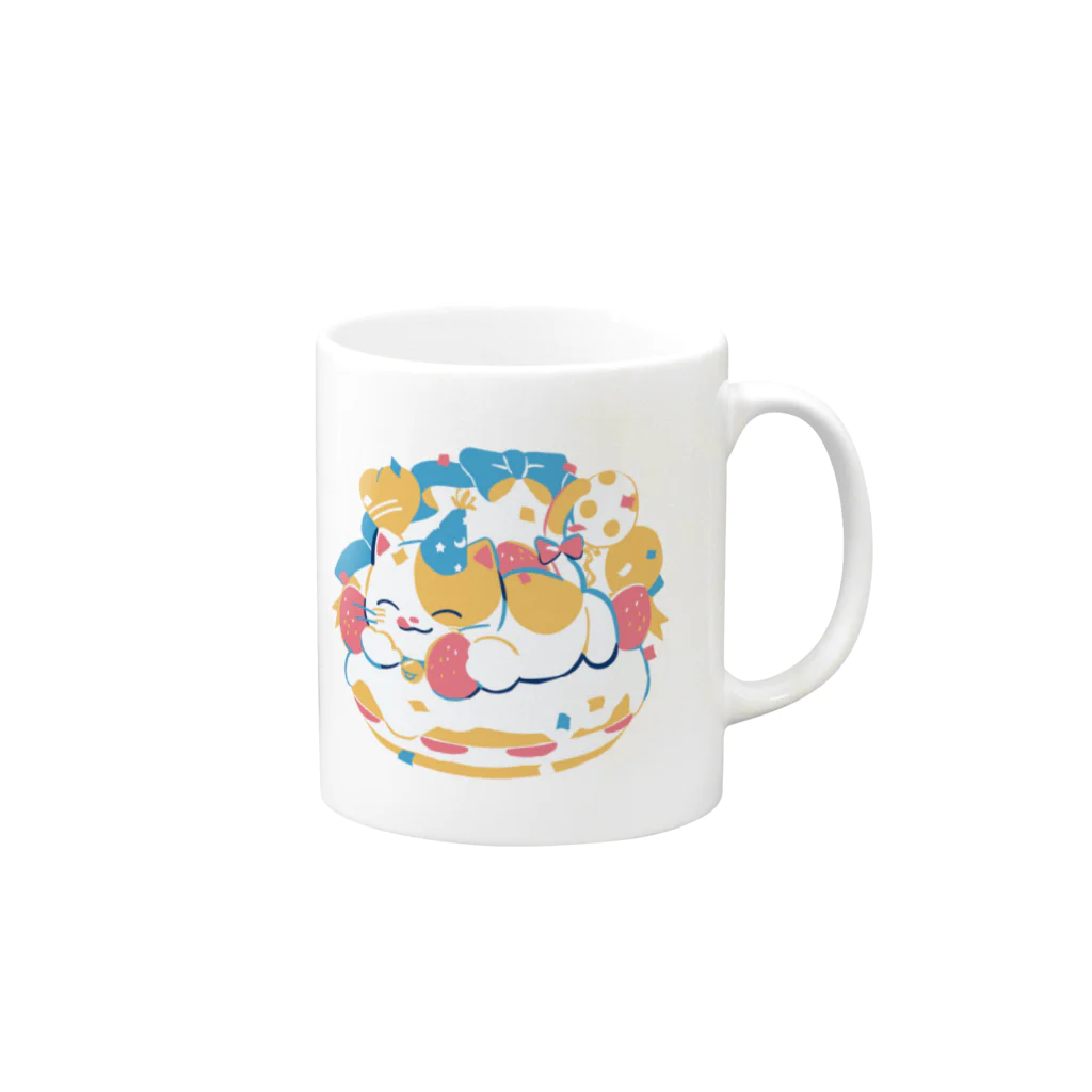 はとむぎのおいわいこむぎ Mug :right side of the handle