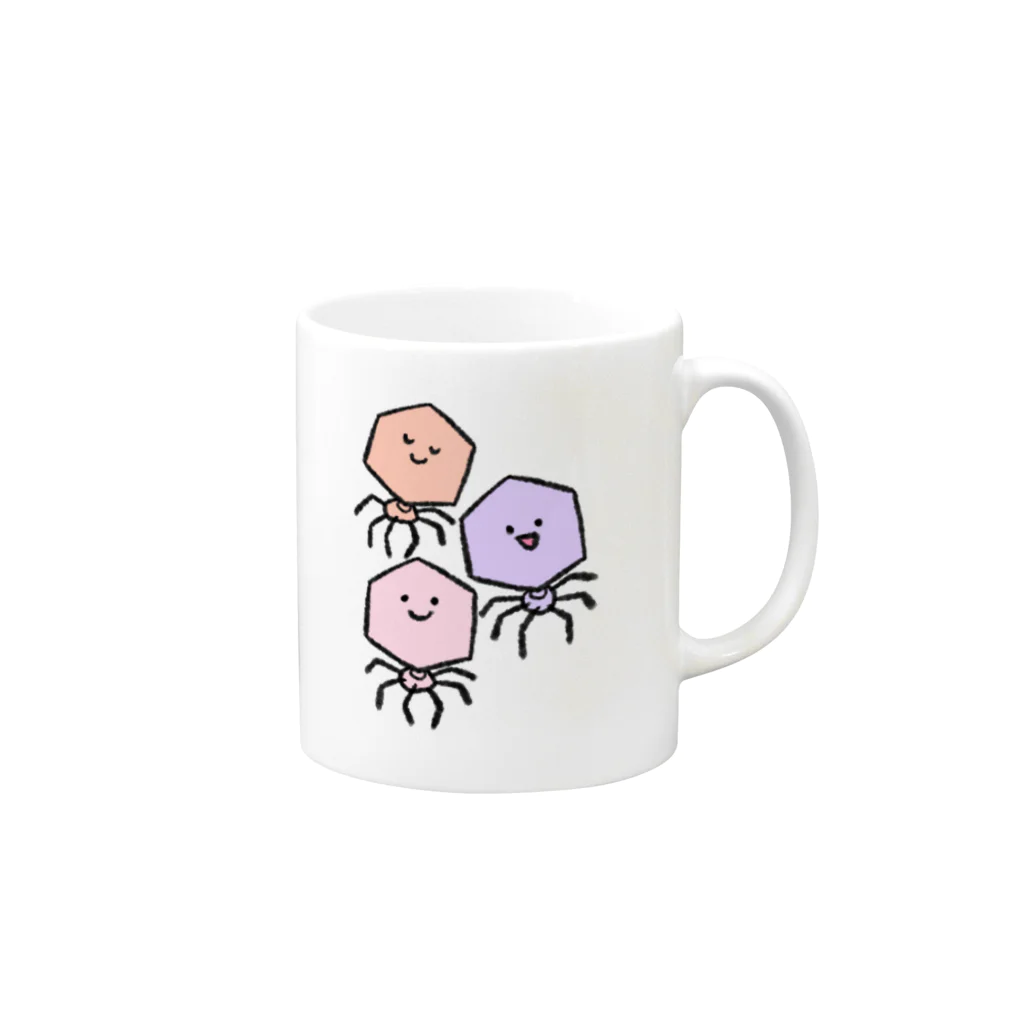 Phage Daisuki Clubのポドちゃんズ Mug :right side of the handle