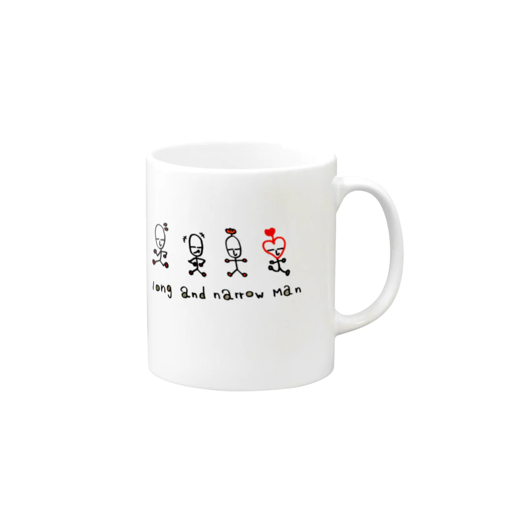 Chito☆の長細マン Mug :right side of the handle