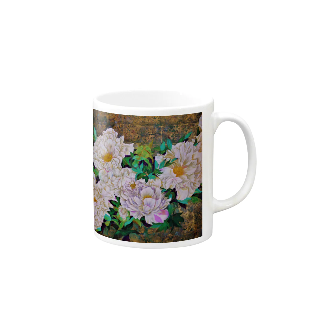 日本画家 加藤 由利子の花冠 Mug :right side of the handle