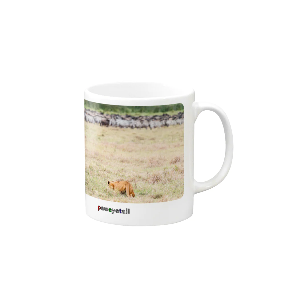 paweyetailのロックオン Mug :right side of the handle